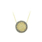 14K Solid Gold Pave Necklace