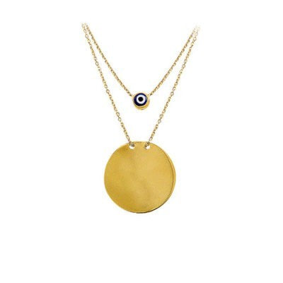 14K Solid Gold Plate Necklace