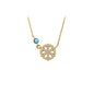 14K Solid Gold Snowflake Necklace