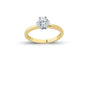 14K Solid Gold Solitaire Engagement Wedding Ring