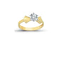 14K Solid Gold Solitaire Engagement Wedding Ring