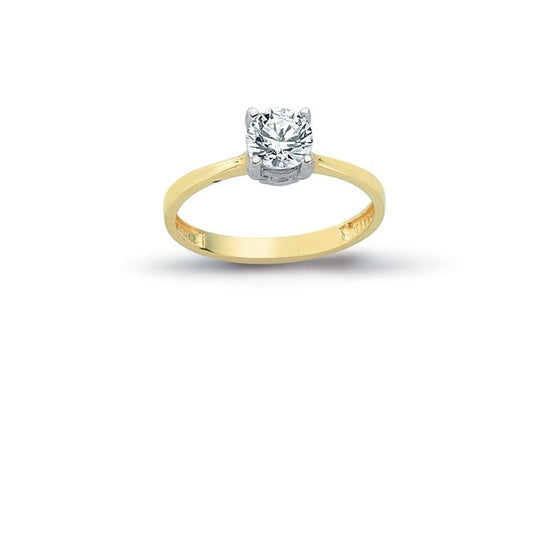 14K Solid Gold Solitaire Engagement Wedding Ring