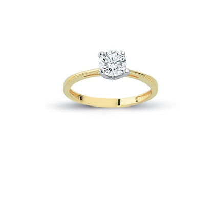 14K Solid Gold Solitaire Engagement Wedding Ring