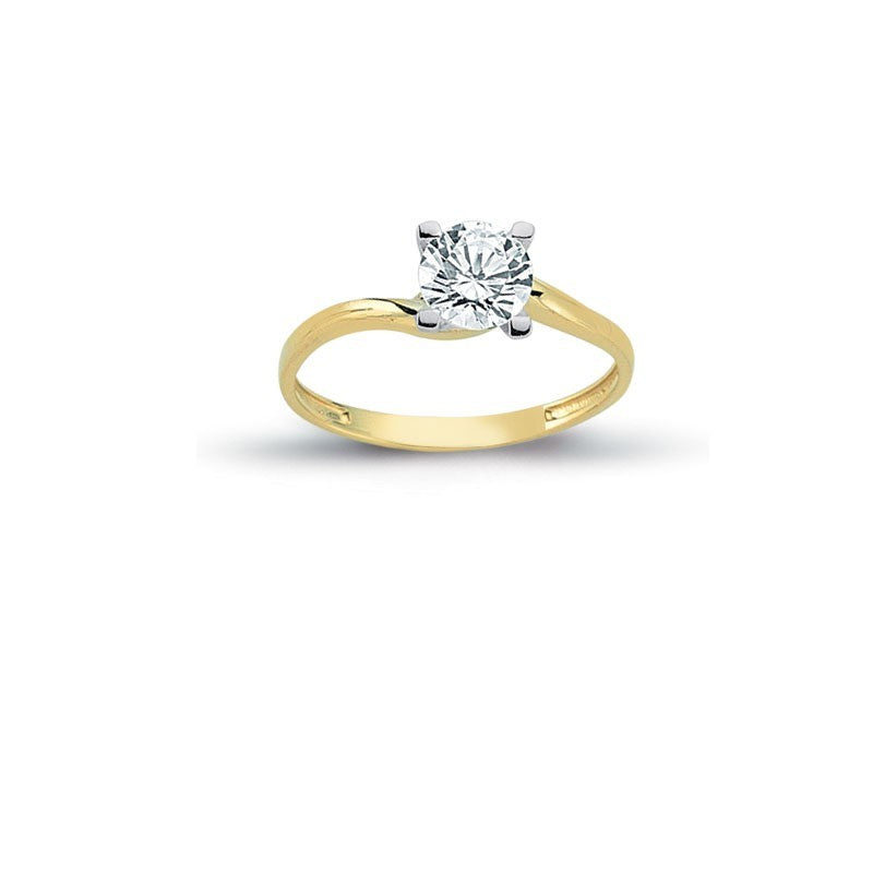 14K Solid Gold Solitaire Engagement Wedding Ring