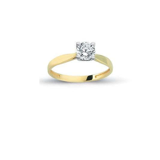 14K Solid Gold Solitaire Engagement Wedding Ring