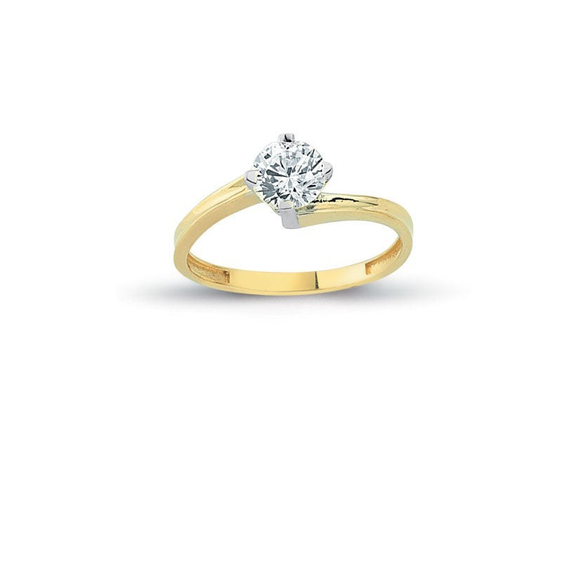 14K Solid Gold Solitaire Engagement Wedding Ring