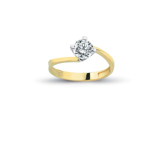 14K Solid Gold Solitaire Engagement Wedding Ring