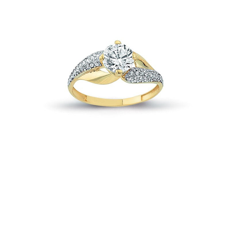 14K Solid Gold Solitaire Engagement Wedding Ring