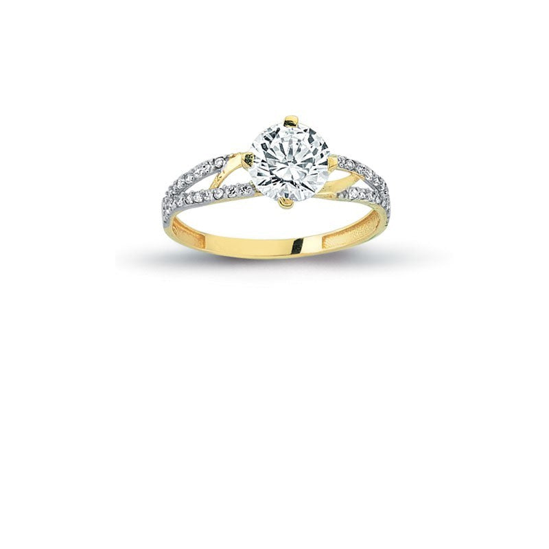 14K Solid Gold Solitaire Engagement Wedding Ring