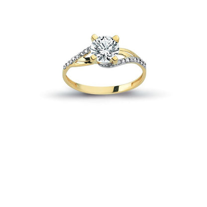 14K Solid Gold Solitaire Engagement Wedding Ring