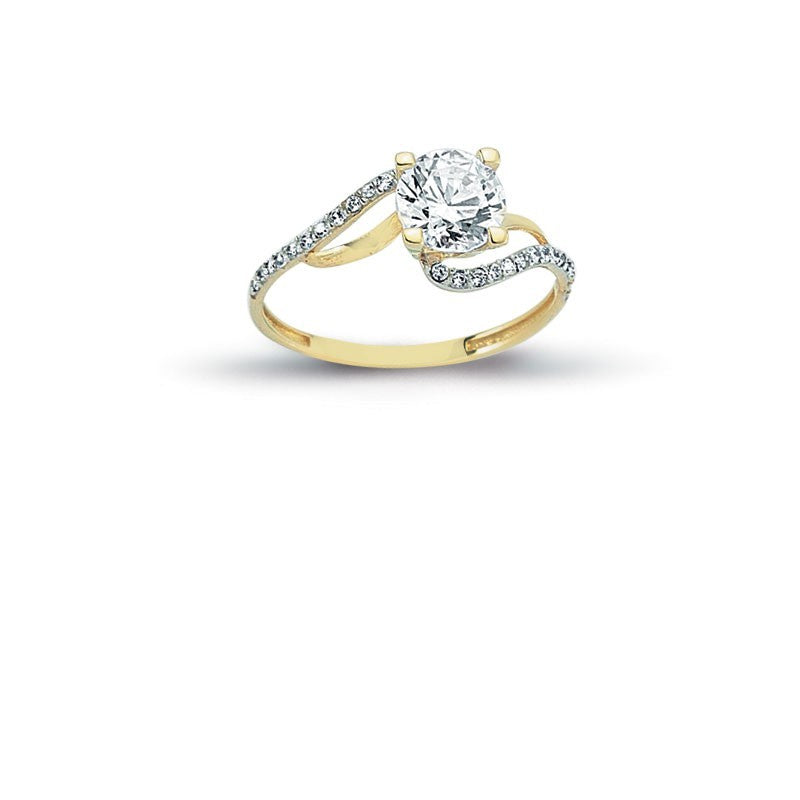 14K Solid Gold Solitaire Engagement Wedding Ring