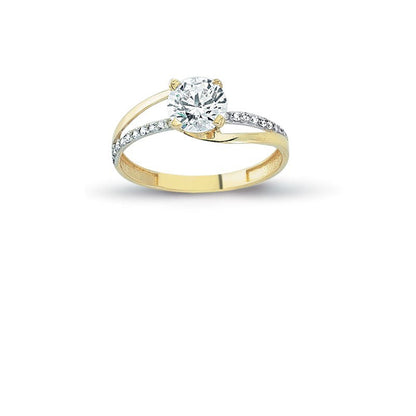 14K Solid Gold Solitaire Engagement Wedding Ring