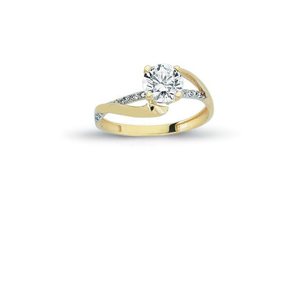 14K Solid Gold Solitaire Engagement Wedding Ring