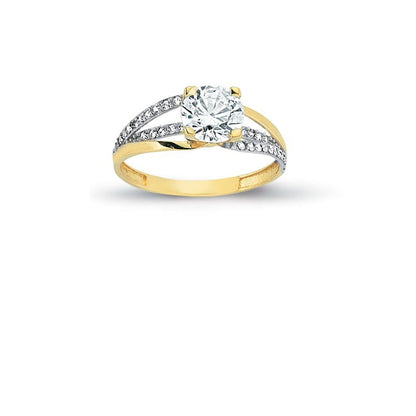 14K Solid Gold Solitaire Engagement Wedding Ring