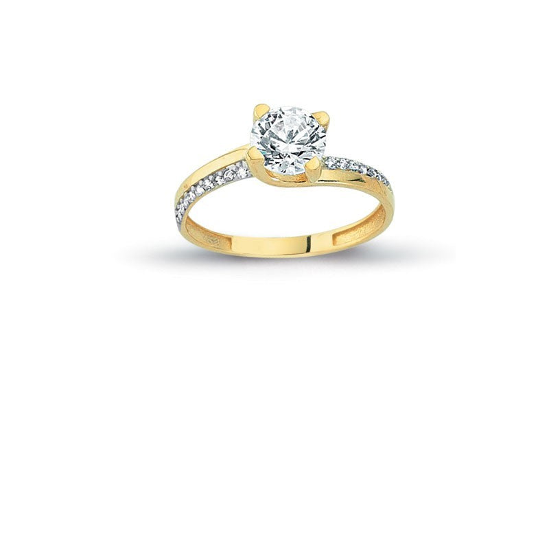 14K Solid Gold Solitaire Engagement Wedding Ring