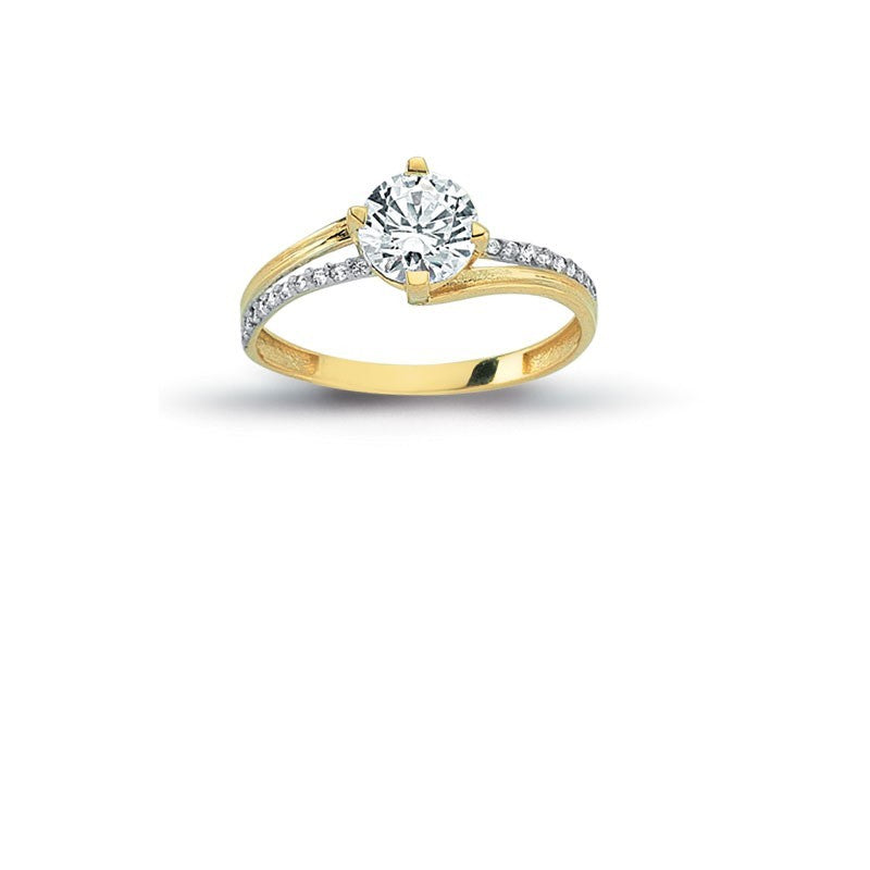 14K Solid Gold Solitaire Engagement Wedding Ring