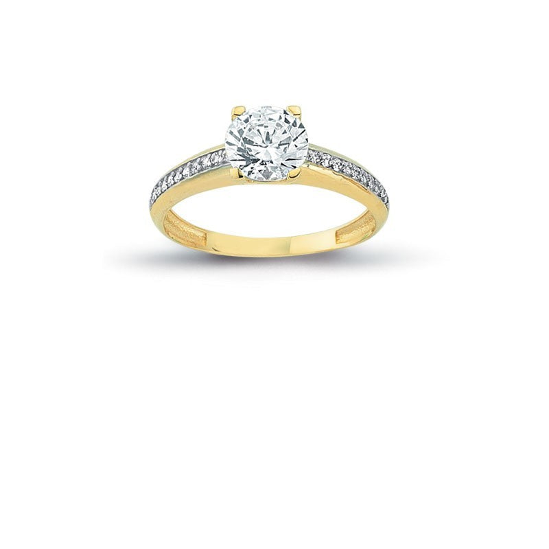 14K Solid Gold Solitaire Engagement Wedding Ring