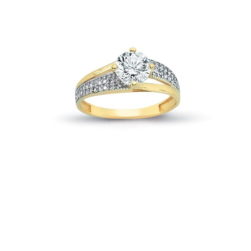 14K Solid Gold Solitaire Engagement Wedding Ring