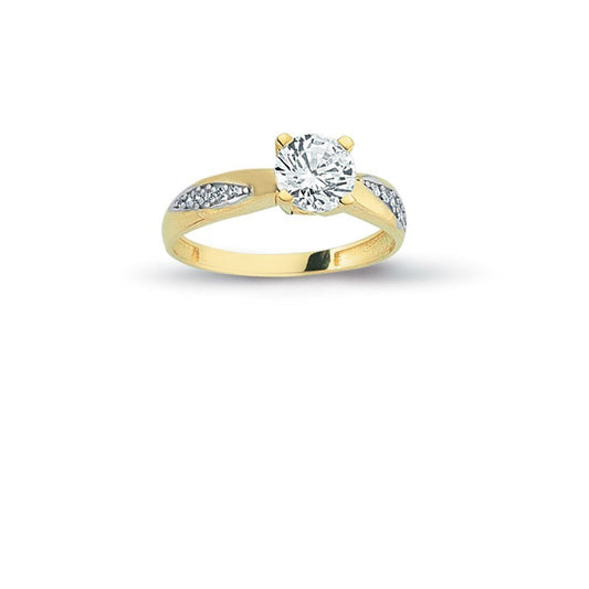 14K Solid Gold Solitaire Engagement Wedding Ring