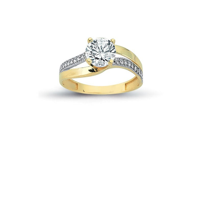 14K Solid Gold Solitaire Engagement Wedding Ring