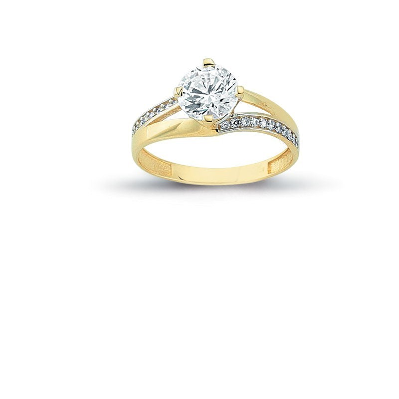 14K Solid Gold Solitaire Engagement Wedding Ring