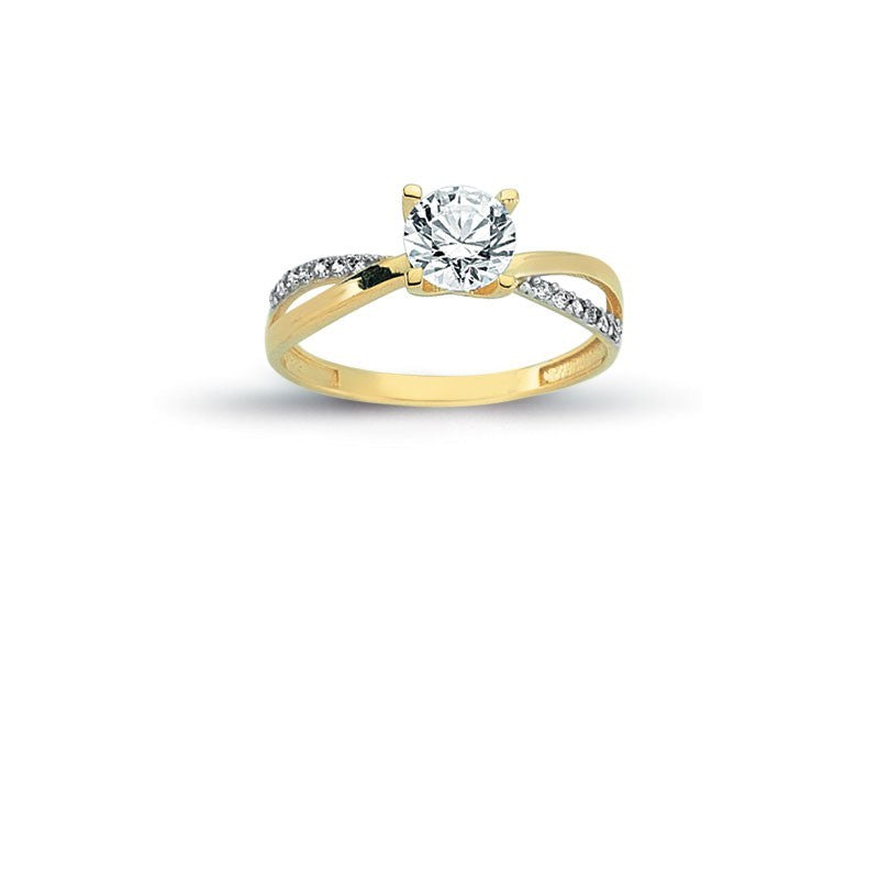 14K Solid Gold Solitaire Engagement Wedding Ring