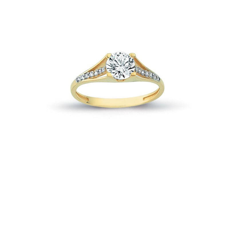 14K Solid Gold Solitaire Engagement Wedding Ring