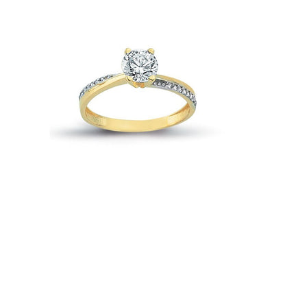 14K Solid Gold Solitaire Engagement Wedding Ring