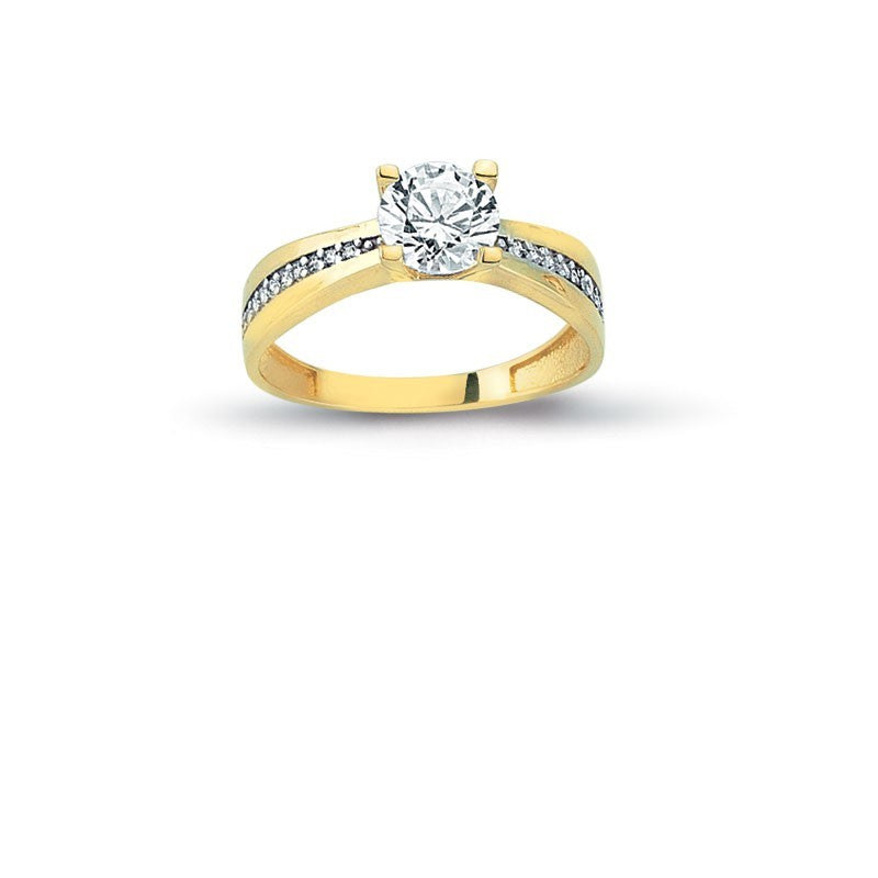 14K Solid Gold Solitaire Engagement Wedding Ring