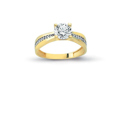 14K Solid Gold Solitaire Engagement Wedding Ring