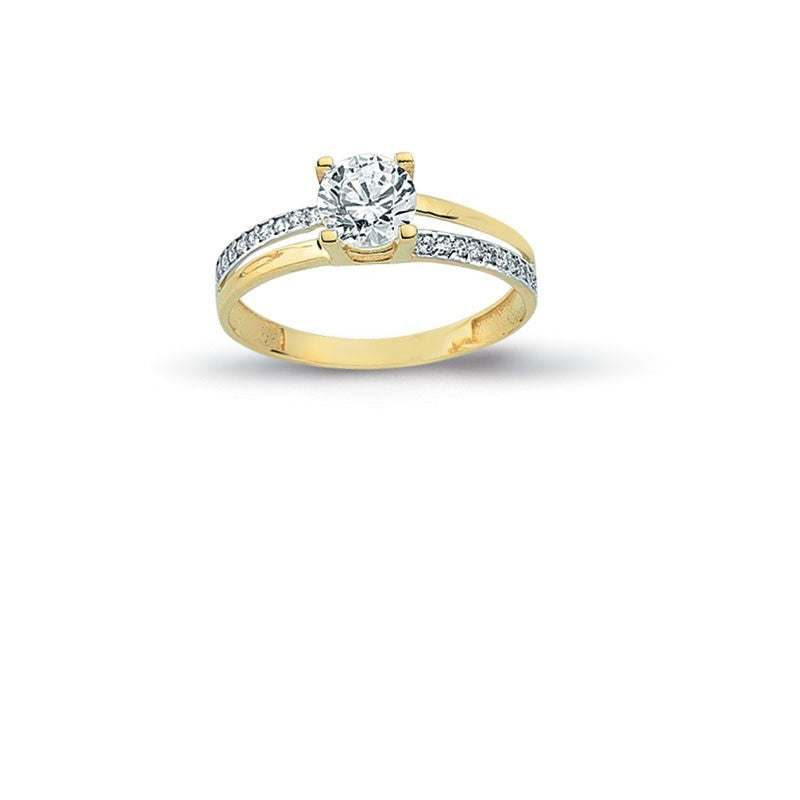 14K Solid Gold Solitaire Engagement Wedding Ring