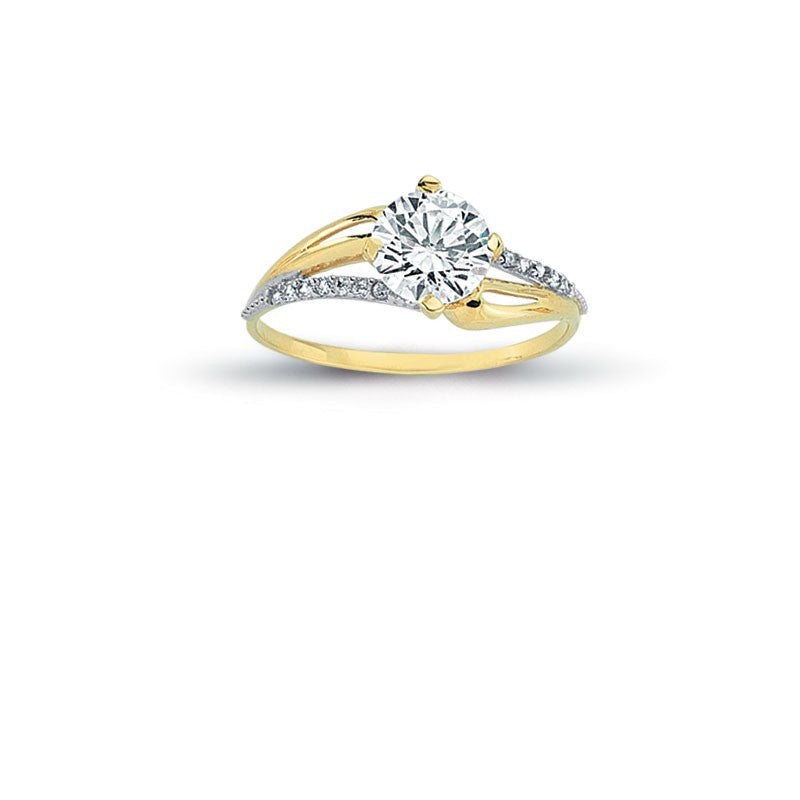 14K Solid Gold Solitaire Engagement Wedding Ring