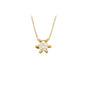 14K Solid Gold Solitaire Necklace