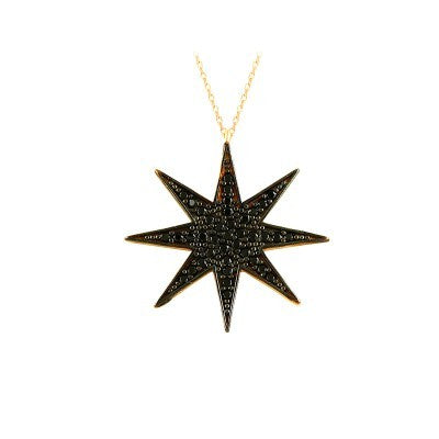 14K Solid Gold Star Necklace