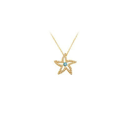 14K Solid Gold Star Necklace