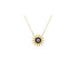 14K Solid Gold Sun Necklace