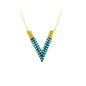 14K Solid Gold V Design Necklace