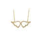 14K Solid Gold Angel Wings Necklace