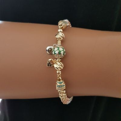 14K Solid Yellow Gold Design Bracelet