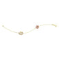 14K Solid Yellow Gold Turkish Evil Eye Bracelet