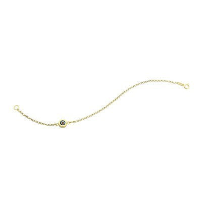 14K Solid Yellow Gold Turkish Evil Eye Bracelet