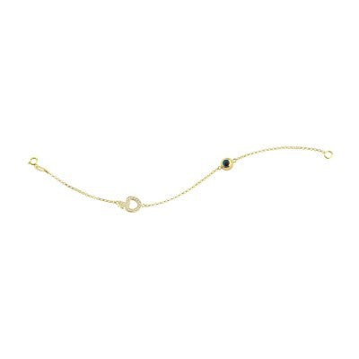 14K Solid Yellow Gold Turkish Evil Eye Bracelet