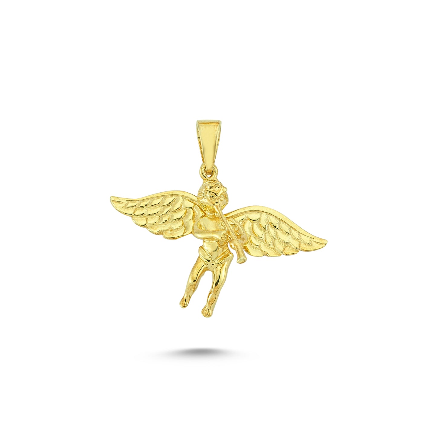 14K Gold Angel Charm Necklace