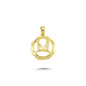 14K Gold Gemini Zodiac Charm Necklace