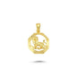 14K Gold Leo Zodiac Charm Necklace