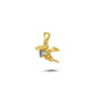 14K Gold Angel Heart Charm Necklace