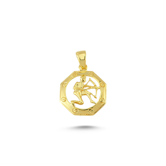 14K Gold Sagittarius Zodiac Charm Necklace