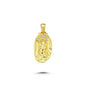 14K Gold Miraculous Mother Mary Charm Necklace