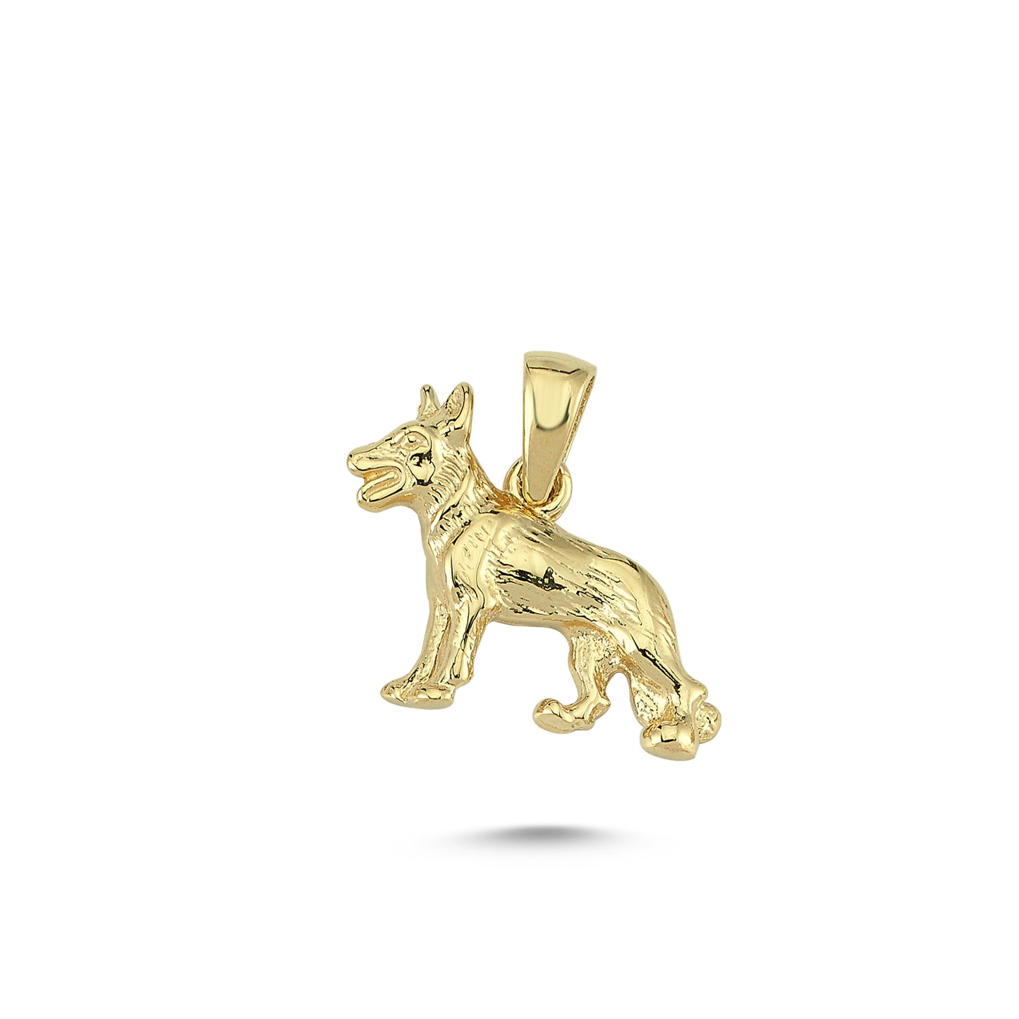 14K Gold Buy German Dog Animal Charm Necklace