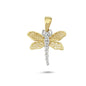 14K Gold Dragonfly Animal Charm Necklace